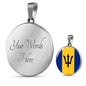 Barbados Flag Necklace Barbados Flag Stainless Steel or 18k Gold 18-22" - Express Your Love Gifts