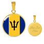 Barbados Flag Necklace Barbados Flag Stainless Steel or 18k Gold 18-22" - Express Your Love Gifts