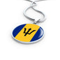 Barbados Flag Necklace Barbados Flag Stainless Steel or 18k Gold 18-22" - Express Your Love Gifts