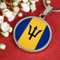 Barbados Flag Necklace Barbados Flag Stainless Steel or 18k Gold 18-22" - Express Your Love Gifts
