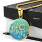 Be Mine Circle Necklace Stainless Steel or 18k Gold 18-22" - Express Your Love Gifts