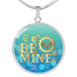 Be Mine Circle Necklace Stainless Steel or 18k Gold 18-22" - Express Your Love Gifts
