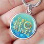 Be Mine Circle Necklace Stainless Steel or 18k Gold 18-22" - Express Your Love Gifts