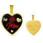 Be Mine Necklace Stainless Steel 18k Gold Heart Pendant 18-22" - Express Your Love Gifts