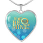 Be Mine Necklace Stainless Steel or 18k Gold Heart Pendant 18-22" - Express Your Love Gifts