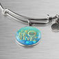 Be Mine Stainless Steel or 18k Gold Circle Bangle Bracelet - Express Your Love Gifts