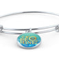 Be Mine Stainless Steel or 18k Gold Circle Bangle Bracelet - Express Your Love Gifts