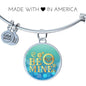 Be Mine Stainless Steel or 18k Gold Circle Bangle Bracelet - Express Your Love Gifts