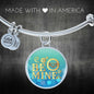 Be Mine Stainless Steel or 18k Gold Circle Bangle Bracelet - Express Your Love Gifts