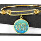 Be Mine Stainless Steel or 18k Gold Circle Bangle Bracelet - Express Your Love Gifts
