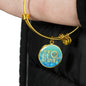 Be Mine Stainless Steel or 18k Gold Circle Bangle Bracelet - Express Your Love Gifts