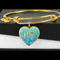 Be Mine Stainless Steel or 18k Gold Heart Bangle Bracelet - Express Your Love Gifts