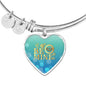 Be Mine Stainless Steel or 18k Gold Heart Bangle Bracelet - Express Your Love Gifts