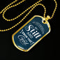 Be Still Psalm 46:10 Necklace Stainless Steel or 18k Gold Dog Tag 24" Chain-Express Your Love Gifts