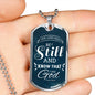 Be Still Psalm 46:10 Necklace Stainless Steel or 18k Gold Dog Tag 24" Chain-Express Your Love Gifts