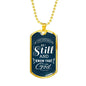 Be Still Psalm 46:10 Necklace Stainless Steel or 18k Gold Dog Tag 24" Chain-Express Your Love Gifts