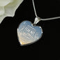 Be Strong And of A Good Courage Necklace Stainless Steel or 18k Gold Heart Pendant 18-22" - Express Your Love Gifts