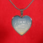 Be Strong And of A Good Courage Necklace Stainless Steel or 18k Gold Heart Pendant 18-22" - Express Your Love Gifts