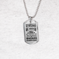 Be Strong Dad Gift Necklace Stainless Steel or 18k Gold Dog Tag 24" Chain-Express Your Love Gifts
