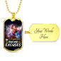 Be Stronger Than Your Excuses Stainless Steel or 18k Gold Dog Tag 24" Chain-Express Your Love Gifts