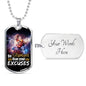 Be Stronger Than Your Excuses Stainless Steel or 18k Gold Dog Tag 24" Chain-Express Your Love Gifts