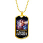 Be Stronger Than Your Excuses Stainless Steel or 18k Gold Dog Tag 24" Chain-Express Your Love Gifts