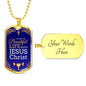 Beautiful Life Communion Gift Stainless Steel or 18k Gold Dog Tag 24" Chain-Express Your Love Gifts