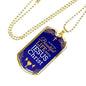 Beautiful Life Communion Gift Stainless Steel or 18k Gold Dog Tag 24" Chain-Express Your Love Gifts
