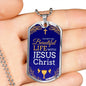 Beautiful Life Communion Gift Stainless Steel or 18k Gold Dog Tag 24" Chain-Express Your Love Gifts