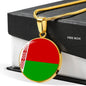 Belarus Flag Necklace Belarus Flag Stainless Steel or 18k Gold 18-22" - Express Your Love Gifts