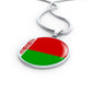Belarus Flag Necklace Belarus Flag Stainless Steel or 18k Gold 18-22" - Express Your Love Gifts