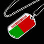 Belarus Flag Necklace Belarus Flag Stainless Steel or 18k Gold Dog Tag 24" - Express Your Love Gifts