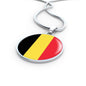 Belgium Flag Necklace Belgium Flag Stainless Steel or 18k Gold 18-22" - Express Your Love Gifts