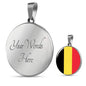 Belgium Flag Necklace Belgium Flag Stainless Steel or 18k Gold 18-22" - Express Your Love Gifts