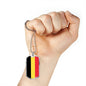 Belgium Flag Necklace Belgium Flag Stainless Steel or 18k Gold Dog Tag 24" - Express Your Love Gifts