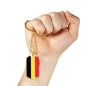 Belgium Flag Necklace Belgium Flag Stainless Steel or 18k Gold Dog Tag 24" - Express Your Love Gifts