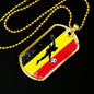 Belgium Futbol/Soccer Necklace Stainless Steel or 18k Gold Dog Tag 24" Chain-Express Your Love Gifts