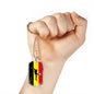 Belgium Futbol/Soccer Necklace Stainless Steel or 18k Gold Dog Tag 24" Chain-Express Your Love Gifts