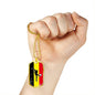 Belgium Futbol/Soccer Necklace Stainless Steel or 18k Gold Dog Tag 24" Chain-Express Your Love Gifts