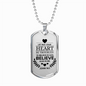 Believe In God Believe Also In Me Necklace Stainless Steel or 18k Gold Dog Tag 24" Chain-Express Your Love Gifts