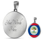 Belize Flag Necklace Belize Flag Stainless Steel or 18k Gold 18-22" - Express Your Love Gifts