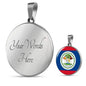 Belize Flag Necklace Belize Flag Stainless Steel or 18k Gold 18-22" - Express Your Love Gifts