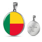 Benin Flag Necklace Benin Flag Stainless Steel or 18k Gold 18-22" - Express Your Love Gifts