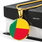 Benin Flag Necklace Benin Flag Stainless Steel or 18k Gold 18-22" - Express Your Love Gifts