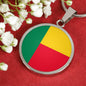 Benin Flag Necklace Benin Flag Stainless Steel or 18k Gold 18-22" - Express Your Love Gifts
