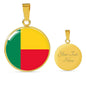 Benin Flag Necklace Benin Flag Stainless Steel or 18k Gold 18-22" - Express Your Love Gifts