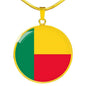 Benin Flag Necklace Benin Flag Stainless Steel or 18k Gold 18-22" - Express Your Love Gifts