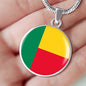 Benin Flag Necklace Benin Flag Stainless Steel or 18k Gold 18-22" - Express Your Love Gifts