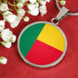 Benin Flag Necklace Benin Flag Stainless Steel or 18k Gold 18-22" - Express Your Love Gifts