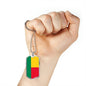 Benin Flag Necklace Benin Flag Stainless Steel or 18k Gold Dog Tag 24" - Express Your Love Gifts